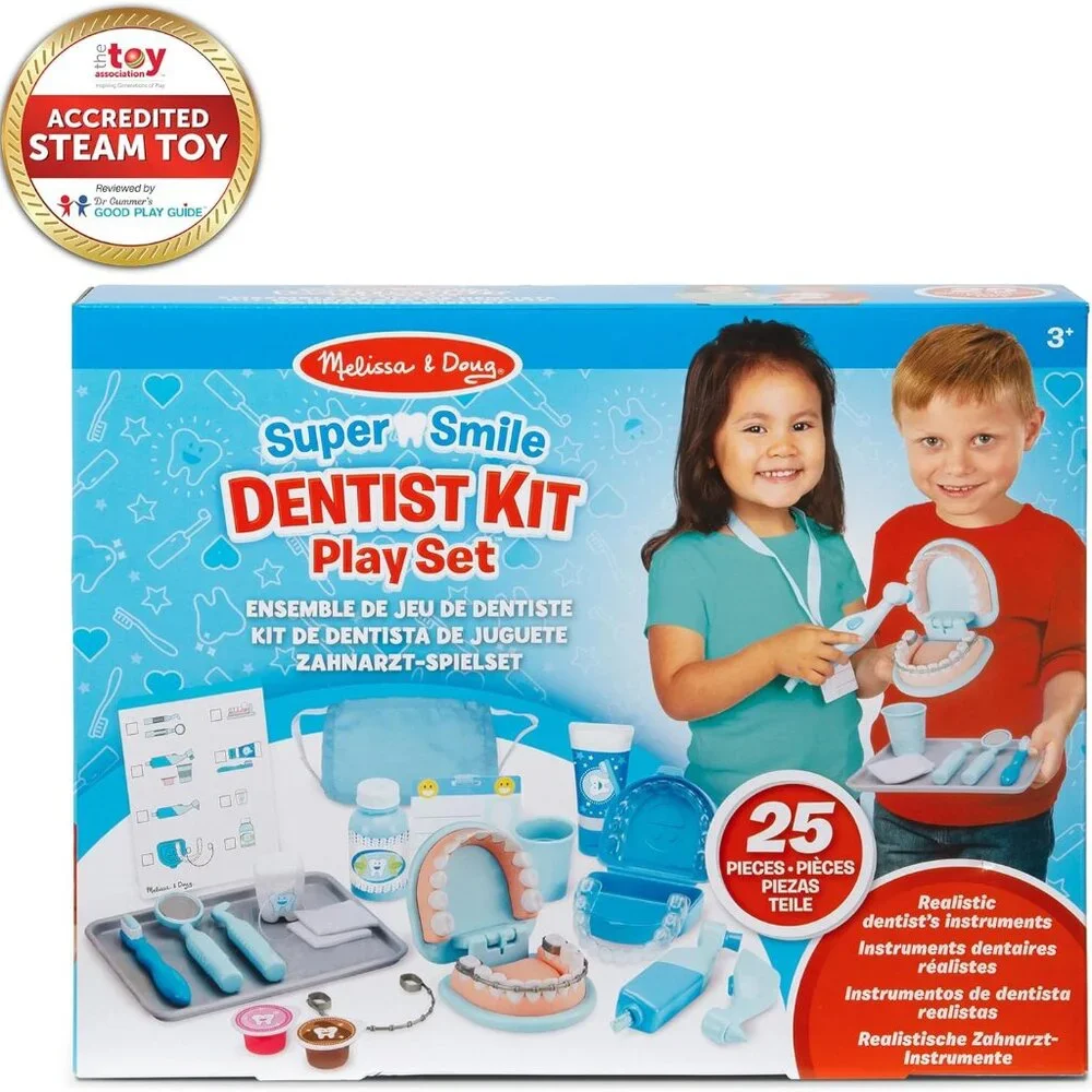 NEW Melissa & Doug Dentist Dental Pretend Play Teeth Set 25-piece Includes set o